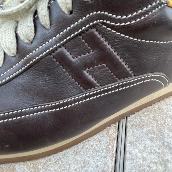 Hermes Quick Brown Leather trainers sneakers 43